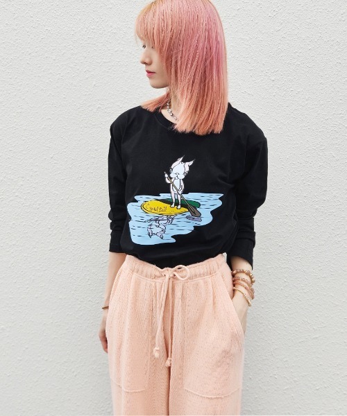 CRYSTAL BALL(クリスタルボール)の「LOHAS Hippie cutsew(Tシャツ/カットソー・レディース・ベージュ/ネイビー/ブラック・FREE)」の22枚目の写真