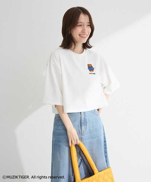 セール】ムジークタイガー/さがら刺繍ワイドショートTシャツ（T
