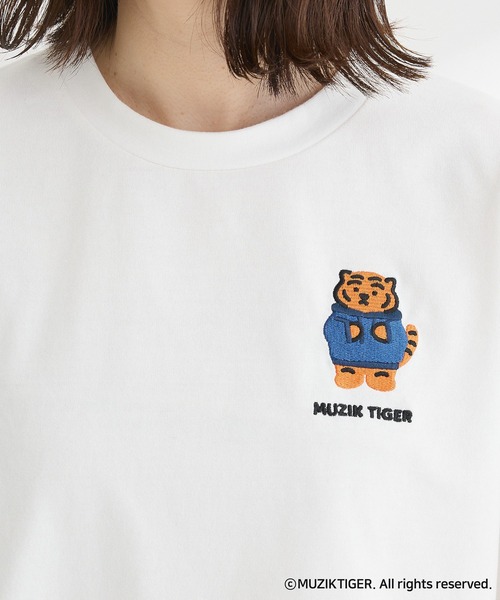セール】ムジークタイガー/さがら刺繍ワイドショートTシャツ（T