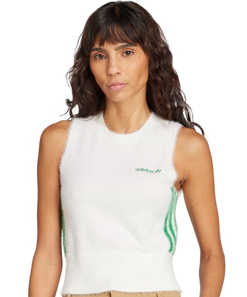 adidas FLUFFY VEST / アディダス フラッフィー ニットベスト