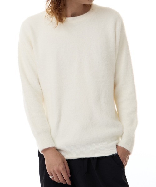 ROOPTOKYO(ループトウキョウ)の「クルーネック シンプルシャギーニット(ニット/セーター・メンズ・サックスブルー/ブラック/ベージュ/ネイビー/ホワイト/レッド・M/L/XL/FREE)」の12枚目の写真