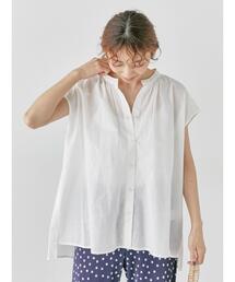 Lugnoncure | 綿麻バンドカラーブラウス(シャツ/ブラウス)