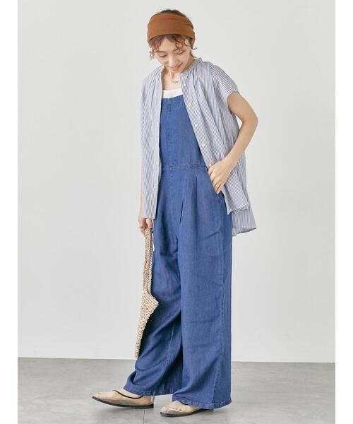 Lugnoncure（ルノンキュール）の「綿麻バンドカラーブラウス（シャツ/ブラウス・レディース・グリーン/チャコールグレー/オフホワイト/ネイビー・F）」の15枚目の写真