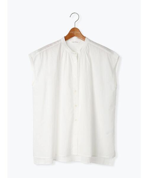 Lugnoncure（ルノンキュール）の「綿麻バンドカラーブラウス（シャツ/ブラウス・レディース・グリーン/チャコールグレー/オフホワイト/ネイビー・F）」の18枚目の写真