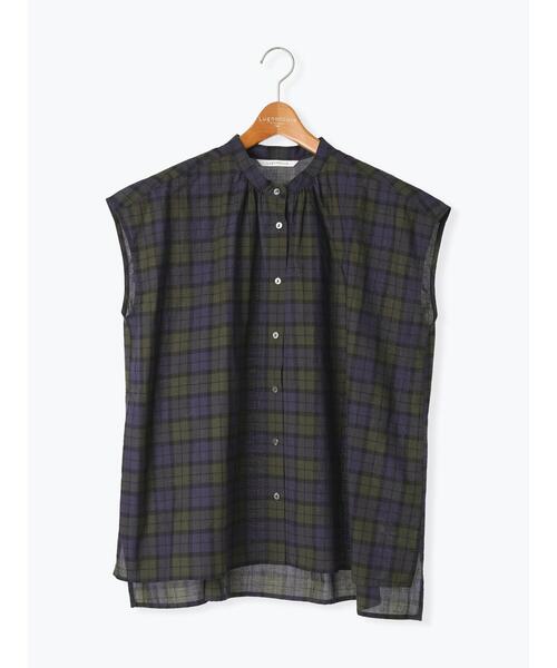 Lugnoncure（ルノンキュール）の「綿麻バンドカラーブラウス（シャツ/ブラウス・レディース・グリーン/チャコールグレー/オフホワイト/ネイビー・F）」の19枚目の写真