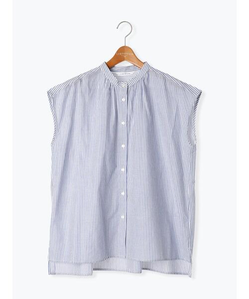 Lugnoncure（ルノンキュール）の「綿麻バンドカラーブラウス（シャツ/ブラウス・レディース・グリーン/チャコールグレー/オフホワイト/ネイビー・F）」の20枚目の写真