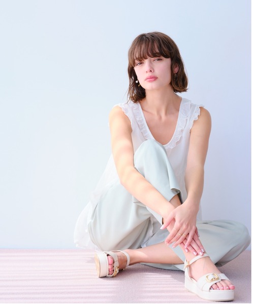 Launa lea（ラウナレア）の「【25春夏】バックルプラットフォームサンダル(S153)（サンダル・レディース・キャメル/ブラック/アイボリー・S/M/L/LL）」の5枚目の写真