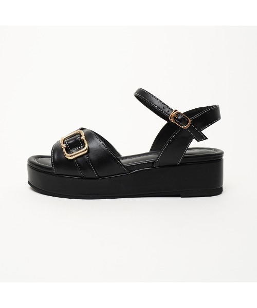 Launa lea（ラウナレア）の「【25春夏】バックルプラットフォームサンダル(S153)（サンダル・レディース・キャメル/ブラック/アイボリー・S/M/L/LL）」の13枚目の写真