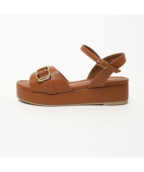 Launa lea（ラウナレア）の「【25春夏】バックルプラットフォームサンダル(S153)（サンダル・レディース・キャメル/ブラック/アイボリー・S/M/L/LL）」の16枚目の写真