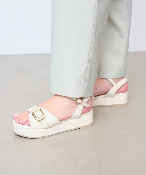 Launa lea（ラウナレア）の「【25春夏】バックルプラットフォームサンダル(S153)（サンダル・レディース・キャメル/ブラック/アイボリー・S/M/L/LL）」の8枚目の写真