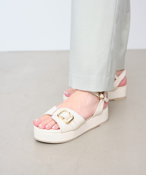 Launa lea（ラウナレア）の「【25春夏】バックルプラットフォームサンダル(S153)（サンダル・レディース・キャメル/ブラック/アイボリー・S/M/L/LL）」の10枚目の写真