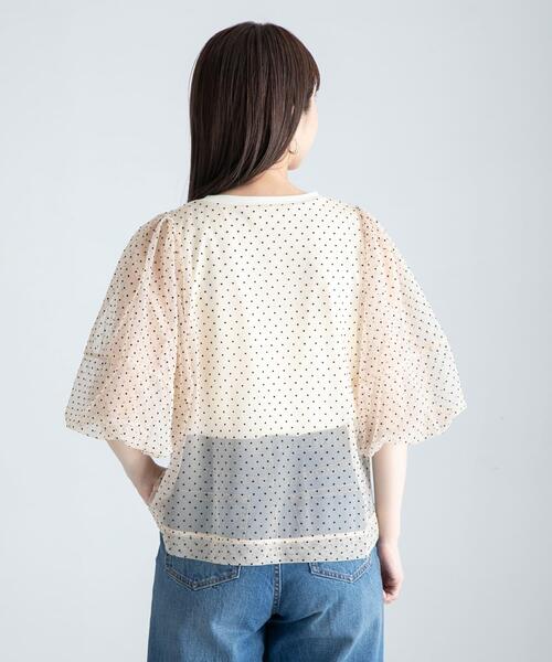 URBAN RESEARCH Sonny Label(アーバンリサーチサニーレーベル)の「『WEB/一部店舗限定』チュールドットタンクトップドッキングプルオーバー(Tシャツ/カットソー・レディース・チャコールグレー/アイボリー/ブラック・FREE)」の9枚目の写真