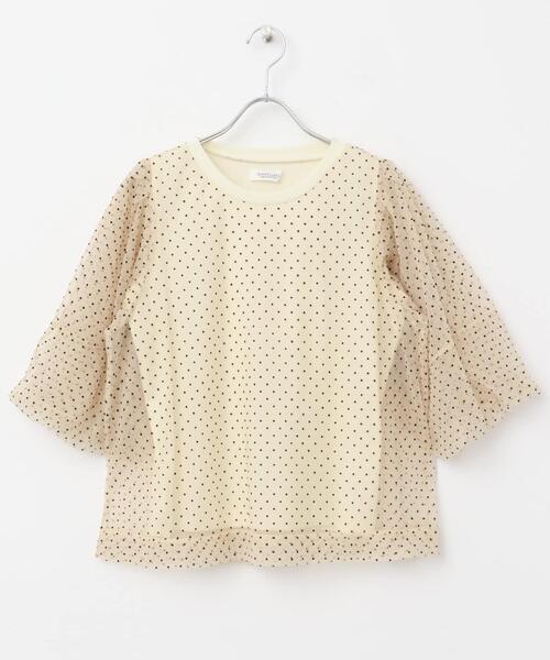 URBAN RESEARCH Sonny Label(アーバンリサーチサニーレーベル)の「『WEB/一部店舗限定』チュールドットタンクトップドッキングプルオーバー(Tシャツ/カットソー・レディース・チャコールグレー/アイボリー/ブラック・FREE)」の11枚目の写真