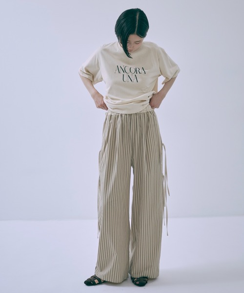 EN NEUME(エンノイム)の「Side Ribbon Stripe Pants(その他パンツ・レディース・ブルー/ブラウン/ベージュ・0/1)」の7枚目の写真