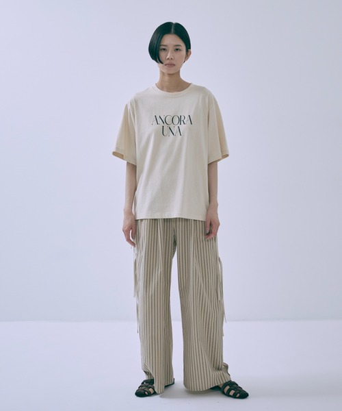 EN NEUME(エンノイム)の「Side Ribbon Stripe Pants(その他パンツ・レディース・ブルー/ブラウン/ベージュ・0/1)」の12枚目の写真