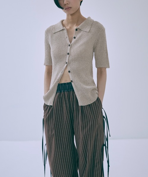 EN NEUME(エンノイム)の「Side Ribbon Stripe Pants(その他パンツ・レディース・ブルー/ブラウン/ベージュ・0/1)」の17枚目の写真