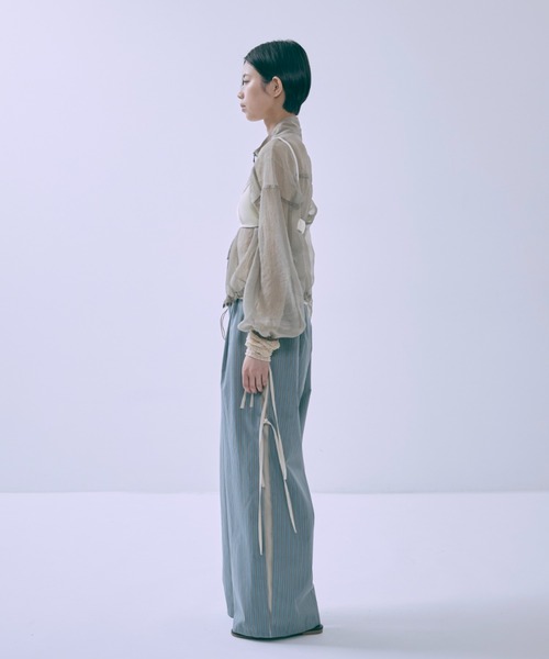 EN NEUME(エンノイム)の「Side Ribbon Stripe Pants(その他パンツ・レディース・ブルー/ブラウン/ベージュ・0/1)」の8枚目の写真
