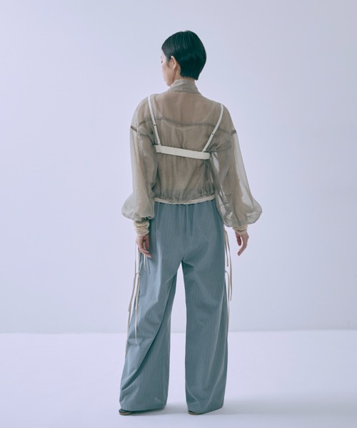 EN NEUME(エンノイム)の「Side Ribbon Stripe Pants(その他パンツ・レディース・ブルー/ブラウン/ベージュ・0/1)」の5枚目の写真