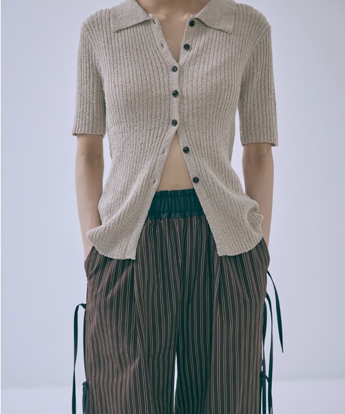 EN NEUME(エンノイム)の「Side Ribbon Stripe Pants(その他パンツ・レディース・ブルー/ブラウン/ベージュ・0/1)」の13枚目の写真