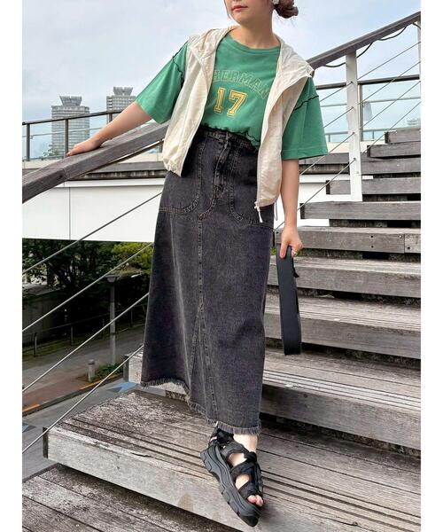 SM2（エスエムツー）の「ナイロンフードジップベスト（ベスト・レディース・チャコールグレー/カーキ/オフホワイト・F）」の5枚目の写真