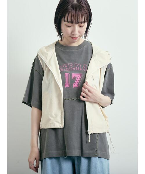 SM2（エスエムツー）の「ナイロンフードジップベスト（ベスト・レディース・チャコールグレー/カーキ/オフホワイト・F）」の10枚目の写真