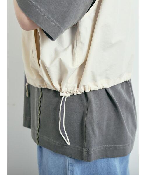 SM2（エスエムツー）の「ナイロンフードジップベスト（ベスト・レディース・チャコールグレー/カーキ/オフホワイト・F）」の16枚目の写真