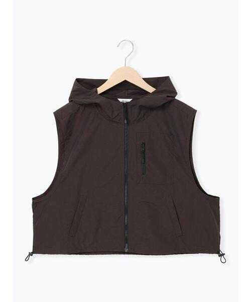 SM2（エスエムツー）の「ナイロンフードジップベスト（ベスト・レディース・チャコールグレー/カーキ/オフホワイト・F）」の22枚目の写真