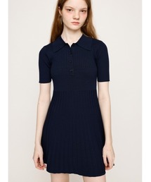 COLLARED PLEATS HG S/OP カラード プリーツ ハイゲージ ショートワンピース 半袖 夏服