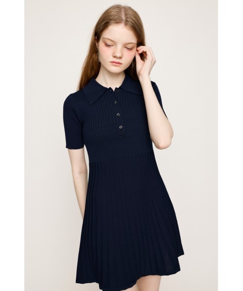 SLY(スライ)の「COLLARED PLEATS HG S/OP カラード プリーツ ハイゲージ ショートワンピース 半袖 夏服(ワンピース・レディース・ブラック/グレー/ネイビー・1/2)」の16枚目の写真