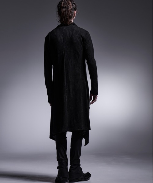 kiryuyrik(キリュウキリュウ)の「Kiryuyrik/キリュウキリュウ/PythonJQD Stoal Cardigan/ パイソンジャガード ストールカーディガン(カーディガン/ボレロ・メンズ・レッド/ブラック・SMALL/MEDIUM/LARGE)」の4枚目の写真