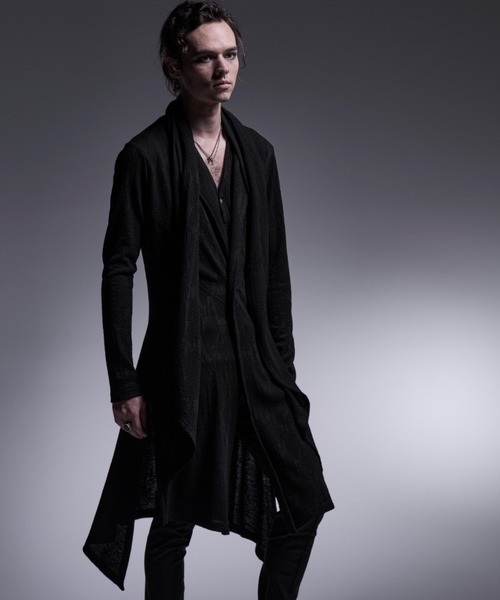 kiryuyrik(キリュウキリュウ)の「Kiryuyrik/キリュウキリュウ/PythonJQD Stoal Cardigan/ パイソンジャガード ストールカーディガン(カーディガン/ボレロ・メンズ・レッド/ブラック・SMALL/MEDIUM/LARGE)」の5枚目の写真
