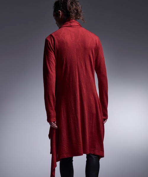 kiryuyrik(キリュウキリュウ)の「Kiryuyrik/キリュウキリュウ/PythonJQD Stoal Cardigan/ パイソンジャガード ストールカーディガン(カーディガン/ボレロ・メンズ・レッド/ブラック・SMALL/MEDIUM/LARGE)」の10枚目の写真