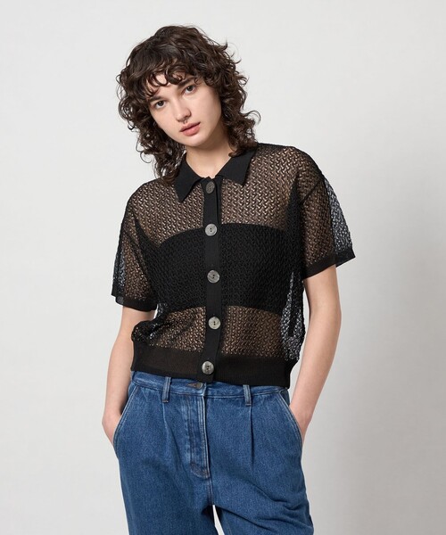 セール】＜6(ROKU)＞スカシ カーディガン（カーディガン/ボレロ