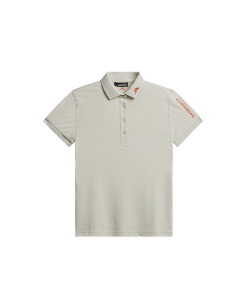 J.LINDEBERG（ジェイリンドバーグ）の「【J.LINDEBERG/GOLF】袖ロゴ刺繍半袖ポロ（シャツ/ブラウス・レディース・オレンジ/ダークブルー/ネイビー/ベージュ/パープル/サックスブルー/ライトイエロー・36/42/38）」の2枚目の写真