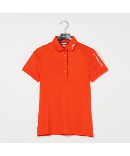 セール】【J.LINDEBERG/GOLF】袖ロゴ刺繍半袖ポロ（シャツ/ブラウス