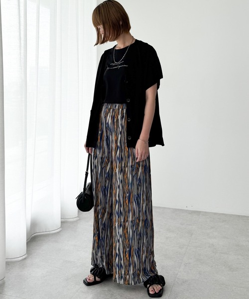 Green　Parks（グリーンパークス）の「フレンチスリーブカーディガン（カーディガン/ボレロ・レディース・杢グレー/アイボリー/ブラック/レッド/ブラウン・FREE）」の11枚目の写真