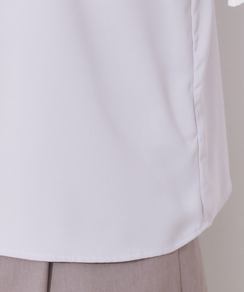 couture brooch（クチュールブローチ）の「【マシンウォッシャブル・一枚で着映える】レース重ねフレアブラウス（シャツ/ブラウス・レディース・サンドベージュ/ブラック/サックスブルー/オフホワイト・36/38/40/42）」の16枚目の写真