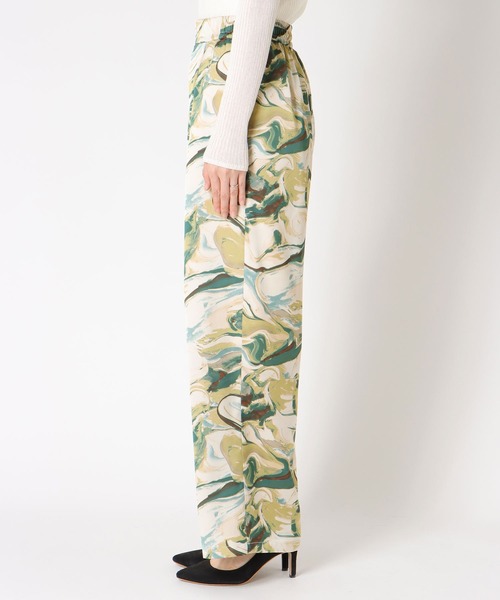 Cepica（セピカ）の「マーブルプリントタックパンツ（その他パンツ・レディース・カーキ・FREE）」の2枚目の写真