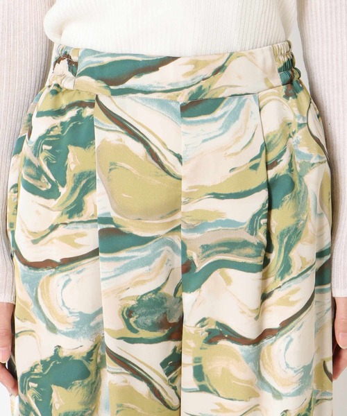 Cepica（セピカ）の「マーブルプリントタックパンツ（その他パンツ・レディース・カーキ・FREE）」の4枚目の写真