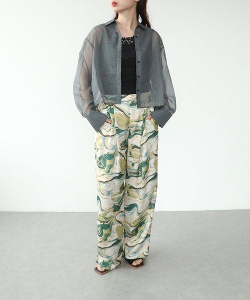 Cepica（セピカ）の「マーブルプリントタックパンツ（その他パンツ・レディース・カーキ・FREE）」の12枚目の写真