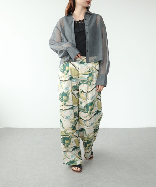Cepica（セピカ）の「マーブルプリントタックパンツ（その他パンツ・レディース・カーキ・FREE）」の13枚目の写真