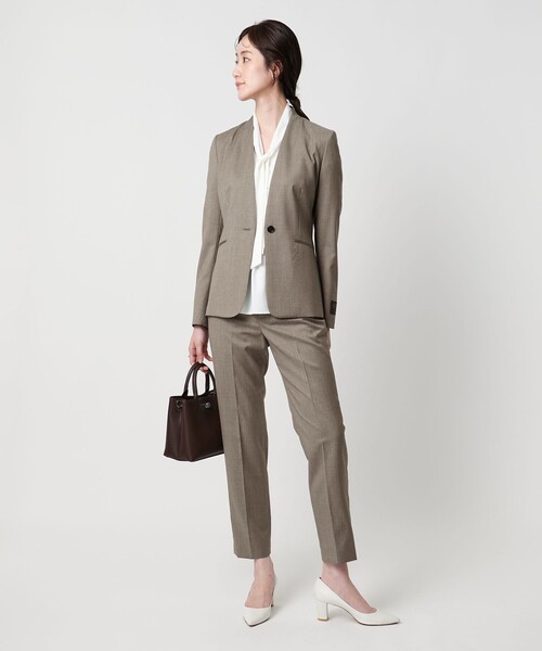 UNITED ARROWS（ユナイテッドアローズ）の「Vitale Barberis Canonico ノーラペルジャケット（ノーカラージャケット・レディース・ブラック/モカ/ダークグレー/ネイビー・34/36/40/38）」の14枚目の写真