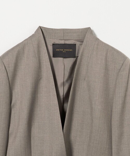 UNITED ARROWS（ユナイテッドアローズ）の「Vitale Barberis Canonico ノーラペルジャケット（ノーカラージャケット・レディース・ブラック/モカ/ダークグレー/ネイビー・34/36/40/38）」の22枚目の写真