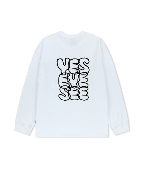 YES EYE SEE ホワイト 長袖Tシャツ　Lサイズ　イエスアイシー YES EYE SEE ホワイト 長袖Tシャツ Lサイズ イエスアイシー