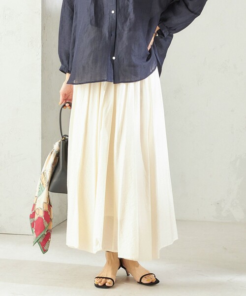 SHIPS（シップス）の「〈手洗い可能〉ウエスト ゴム ボリューム フレア