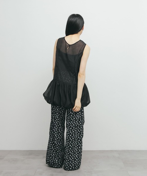 KBF（ケイビーエフ）の「ドロストバルーンスリーブレストップス（チュニック・レディース・グレー系その他/アイボリー/ブラック・ONE）」の17枚目の写真