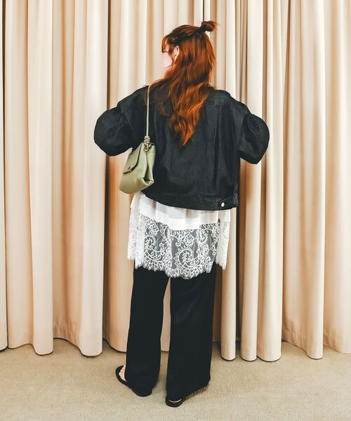 le.coeur blanc（ルクールブラン）の「ライトデニムジャケット（デニムジャケット・レディース・ブラック/ネイビー・38）」の7枚目の写真