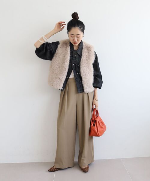 le.coeur blanc（ルクールブラン）の「ライトデニムジャケット（デニムジャケット・レディース・ブラック/ネイビー・38）」の9枚目の写真