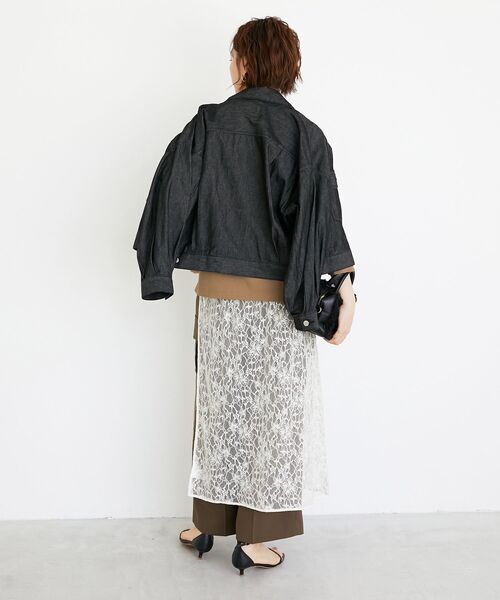 le.coeur blanc（ルクールブラン）の「ライトデニムジャケット（デニムジャケット・レディース・ブラック/ネイビー・38）」の20枚目の写真