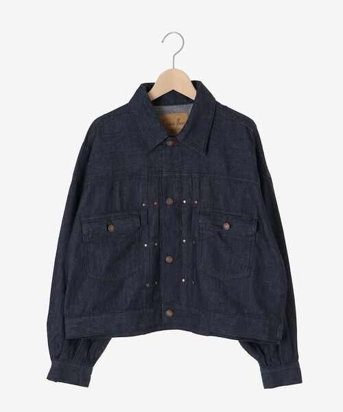 le.coeur blanc（ルクールブラン）の「ライトデニムジャケット（デニムジャケット・レディース・ブラック/ネイビー・38）」の22枚目の写真